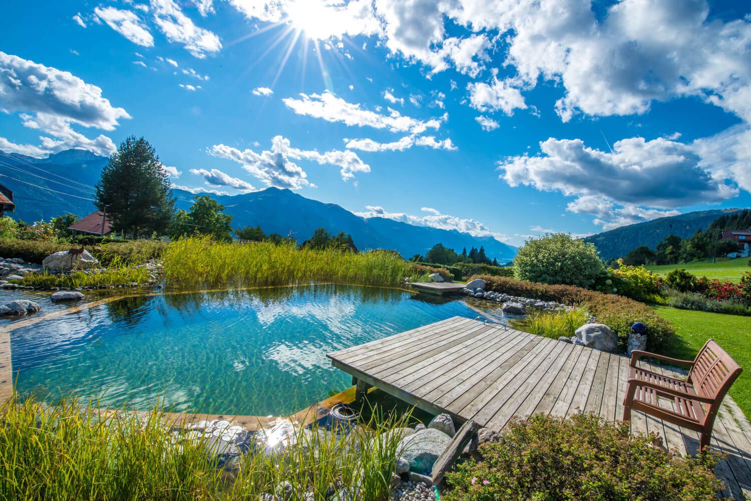 Naturbadeteich im Berghotel Presslauer